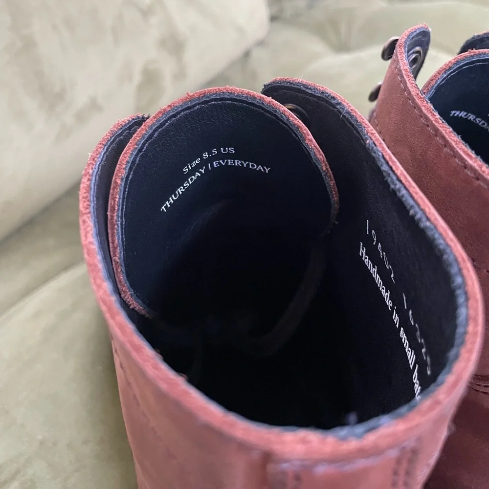 Thursday Boots - Mens Terracotta Captain Boot Handcrafter Leather - Picture 8 of 8